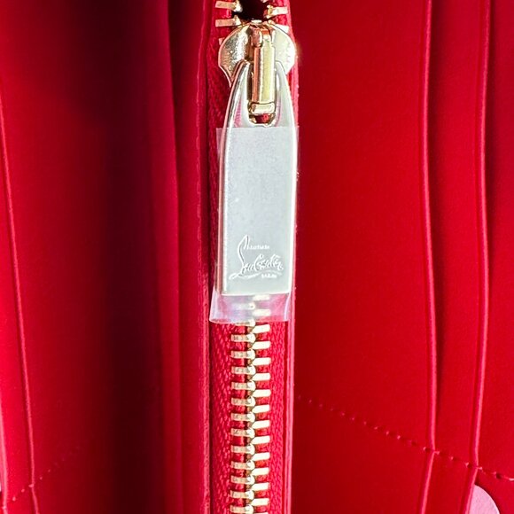 Christian Louboutin W PANETTONE Empire Spike LOUBINTHESKY Zip Around Wallet - Picture 14 of 16